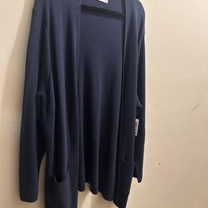 NWT- Croft & Barrow Navy Blue Women's Cardigan Sweater Size 3X